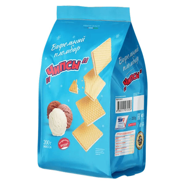 Wafers Plombir Mini Chips White with Ice Cream – 7.05 oz (200gr)